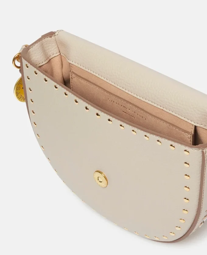 Frayme Studded Grainy Alter Mat Medium Flap Shoulder Bag Frayme Studded Grainy Alter Mat Medium Flap Shoulder Bag