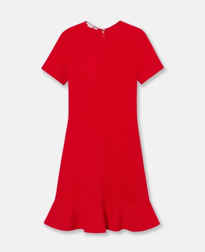 Frilled Short Sleeve Midi Dress Frilled Short Sleeve Midi Dress