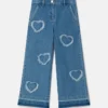 Fringed-Heart Patch Stretch-Denim Jeans Fringed-Heart Patch Stretch-Denim Jeans
