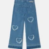 Fringed-Heart Patch Stretch-Denim Jeans Fringed-Heart Patch Stretch-Denim Jeans