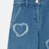 Fringed-Heart Patch Stretch-Denim Jeans Fringed-Heart Patch Stretch-Denim Jeans