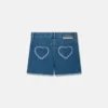 Fringed-Heart Patch Stretch-Denim Shorts Fringed-Heart Patch Stretch-Denim Shorts