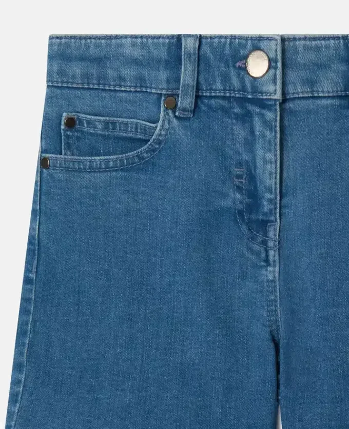 Fringed-Heart Patch Stretch-Denim Shorts Fringed-Heart Patch Stretch-Denim Shorts