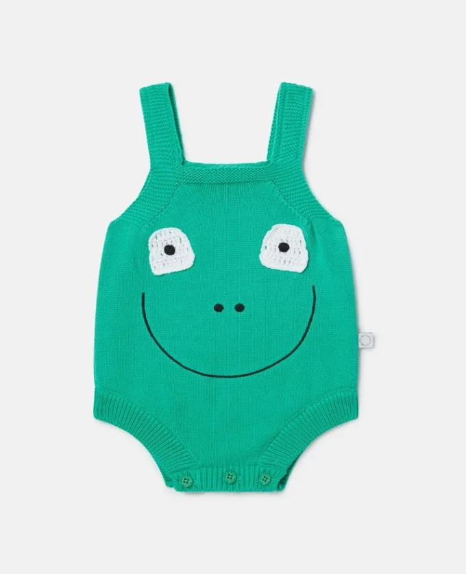 Frog Graphic Embroidered Romper Frog Graphic Embroidered Romper