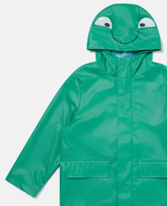 Frog Graphic Hooded Raincoat