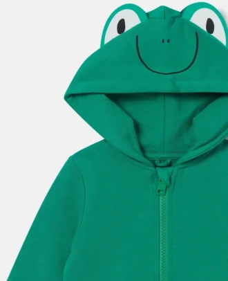Frog Graphic Zipper Hoodie