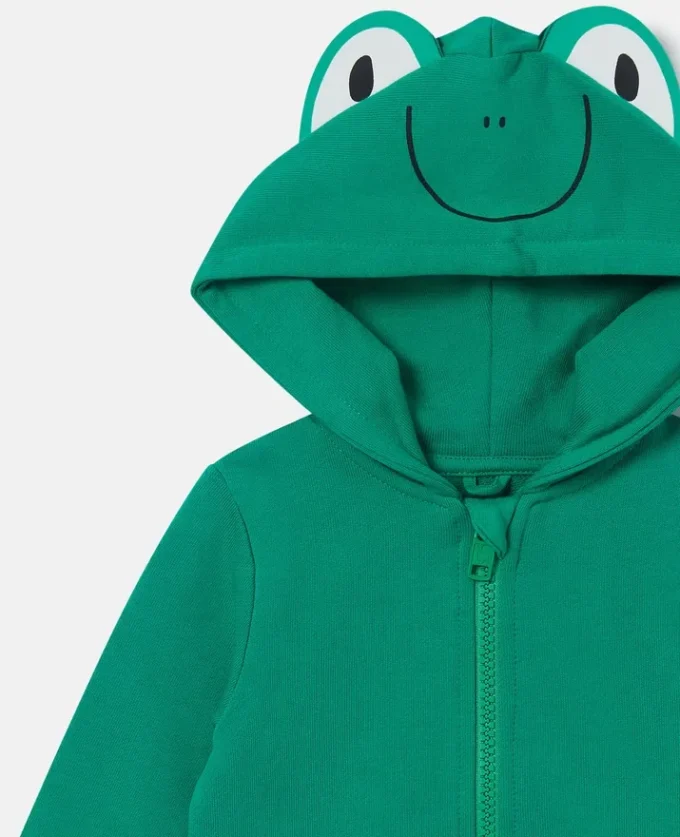 Frog Graphic Zipper Hoodie Frog Graphic Zipper Hoodie