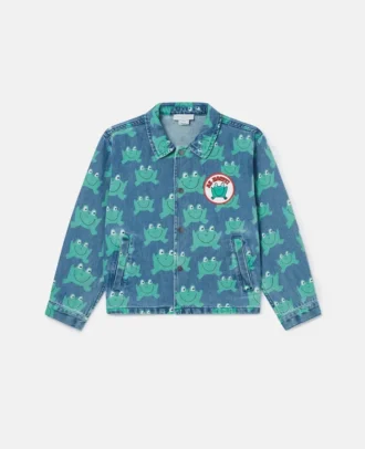 Frog Print Denim Jacket Frog Print Denim Jacket