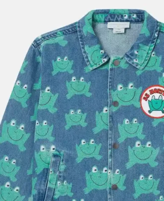 Frog Print Denim Jacket Frog Print Denim Jacket