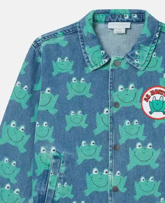 Frog Print Denim Jacket Frog Print Denim Jacket