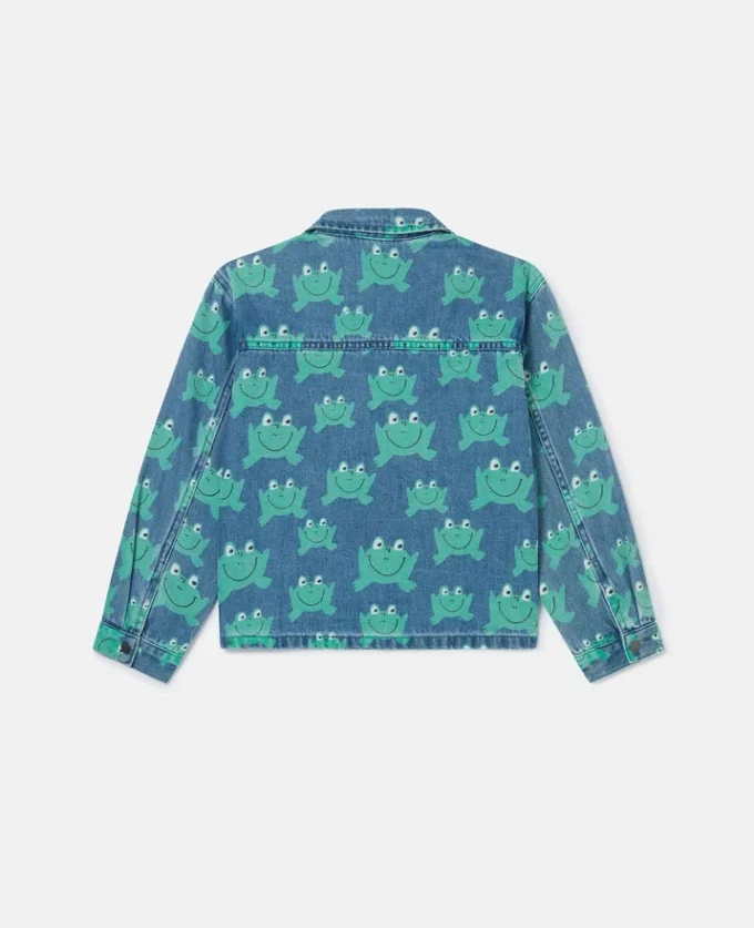 Frog Print Denim Jacket Frog Print Denim Jacket