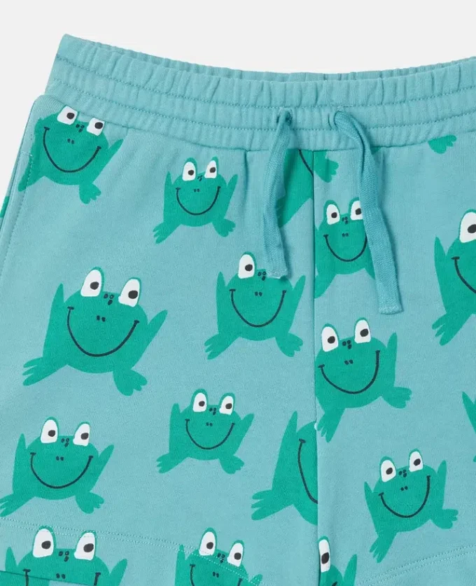 Frog Print Drawstring Shorts Frog Print Drawstring Shorts