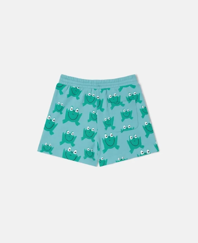 Frog Print Drawstring Shorts Frog Print Drawstring Shorts