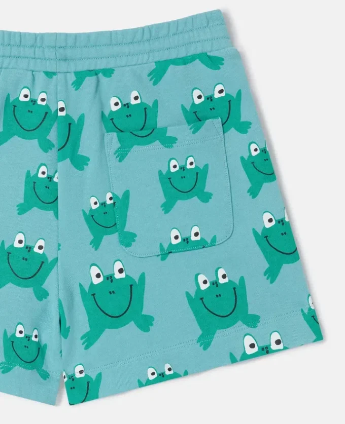 Frog Print Drawstring Shorts Frog Print Drawstring Shorts