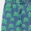 Frog Print Straight-Leg Denim Jeans Frog Print Straight-Leg Denim Jeans