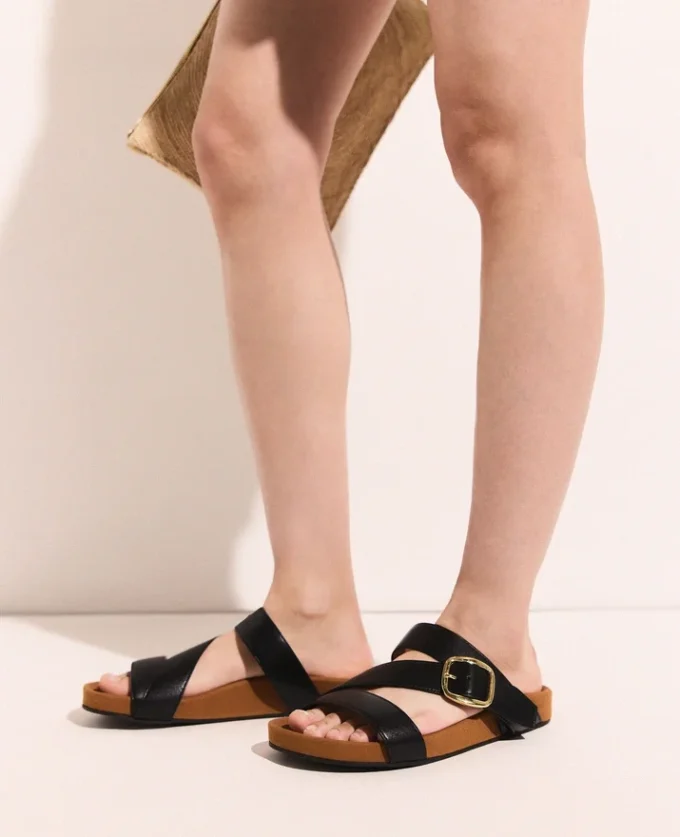 Gaia Backless Buckle Sandals Gaia Backless Buckle Sandals
