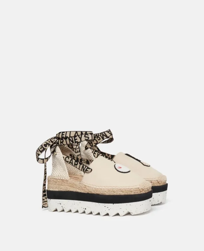 Gaia Little Black Bunny Embroidery Canvas Espadrilles Gaia Little Black Bunny Embroidery Canvas Espadrilles