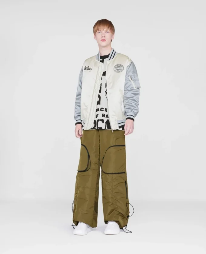 Get Back Satin Bomber Jacket Get Back Satin Bomber Jacket