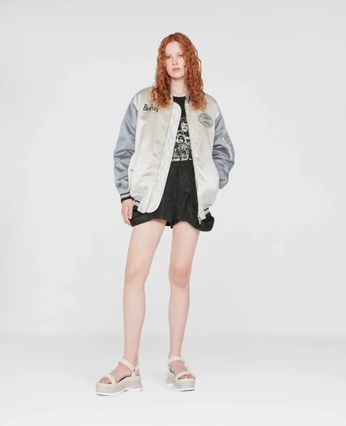 Get Back Satin Bomber Jacket Get Back Satin Bomber Jacket