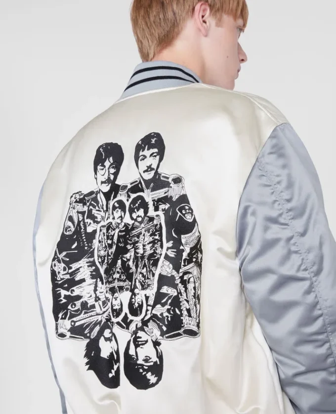 Get Back Satin Bomber Jacket Get Back Satin Bomber Jacket