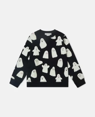 Ghost Print Crewneck Sweatshirt