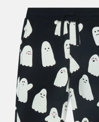 Ghost Print Drawstring Sweatpants