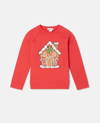 Gingerbread House Motif Sweatshirt