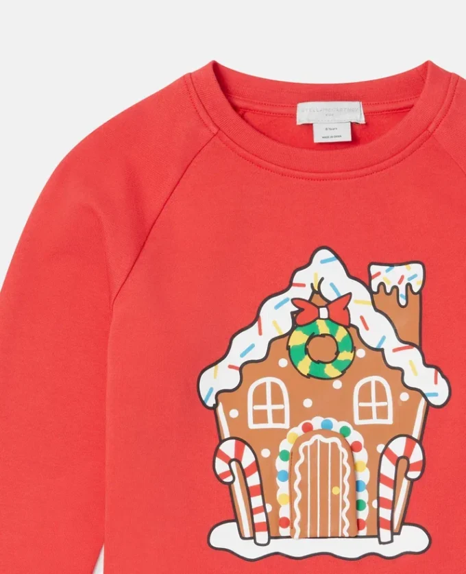 Gingerbread House Motif Sweatshirt Gingerbread House Motif Sweatshirt