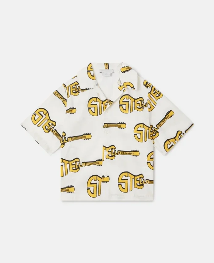 Guitar Print Short-Sleeve Shirt Guitar Print Short-Sleeve Shirt