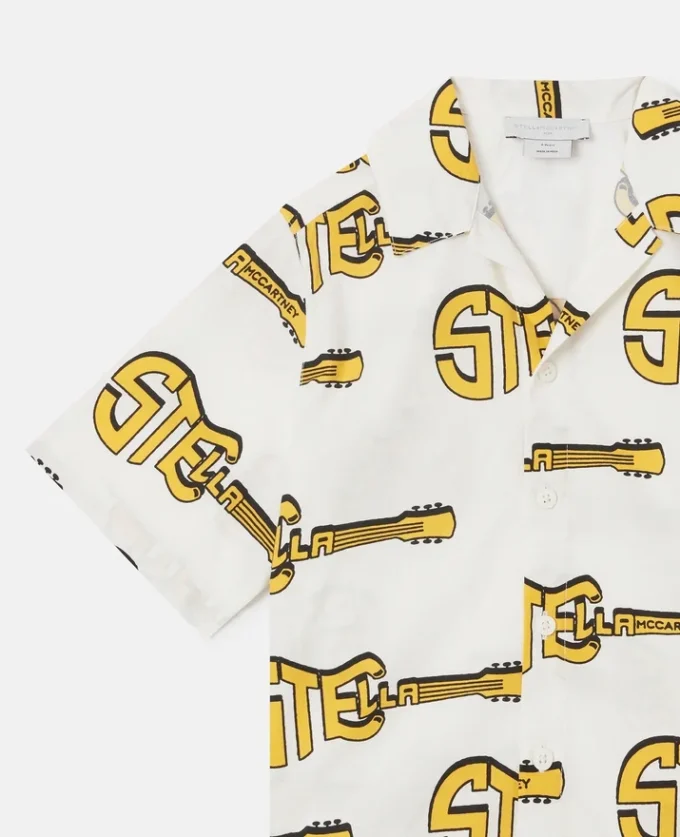 Guitar Print Short-Sleeve Shirt Guitar Print Short-Sleeve Shirt