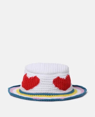 Heart Crocheted Bucket Hat
