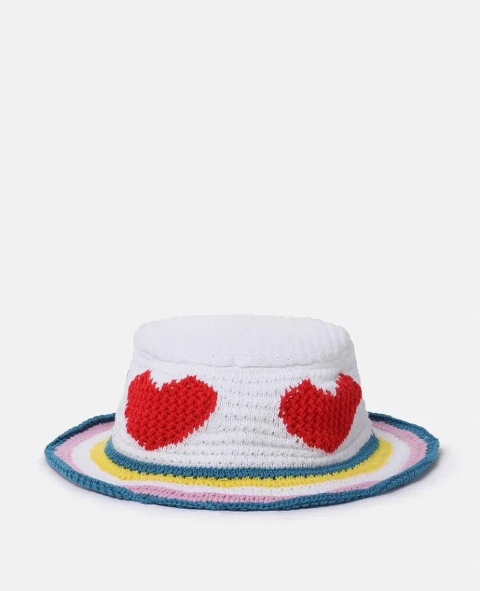 Heart Crocheted Bucket Hat Heart Crocheted Bucket Hat