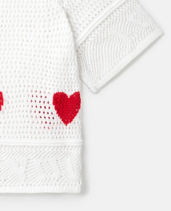 Heart Crocheted Short-Sleeve Top Heart Crocheted Short-Sleeve Top