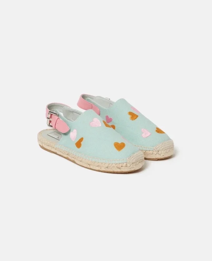 Heart-Embroidered Canvas Espadrilles Heart-Embroidered Canvas Espadrilles