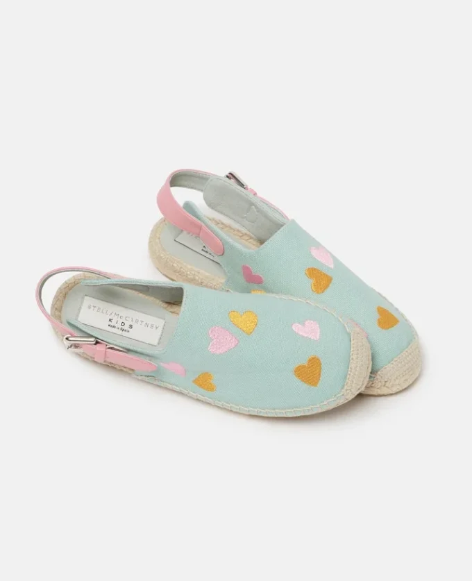 Heart-Embroidered Canvas Espadrilles Heart-Embroidered Canvas Espadrilles