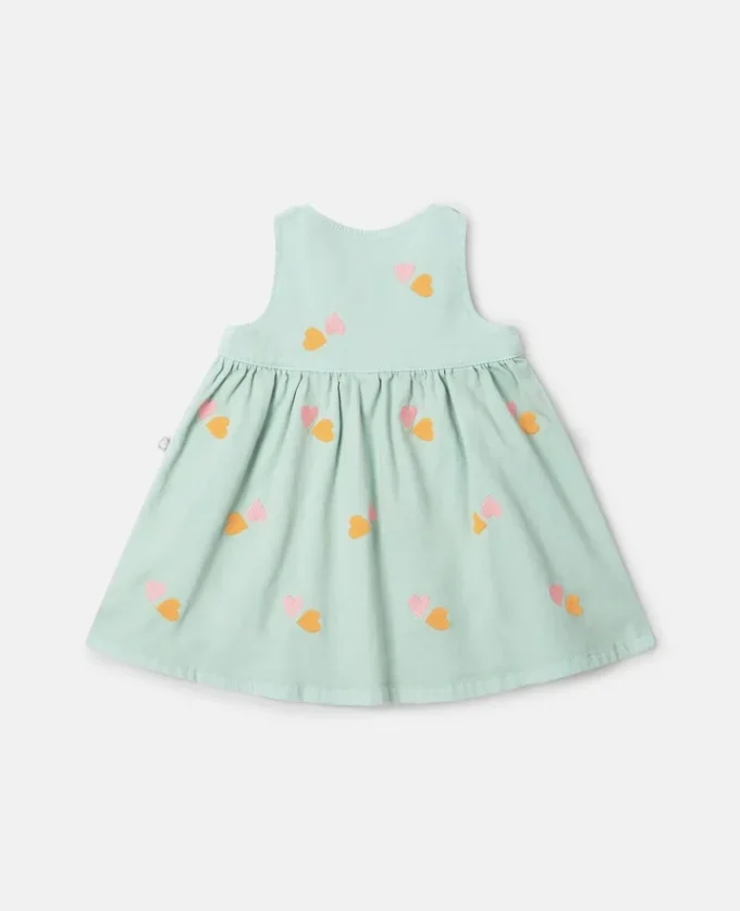 Heart-Embroidered Gabardine Dress Heart-Embroidered Gabardine Dress