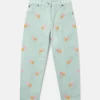 Heart-Embroidered Gabardine Trousers Heart-Embroidered Gabardine Trousers