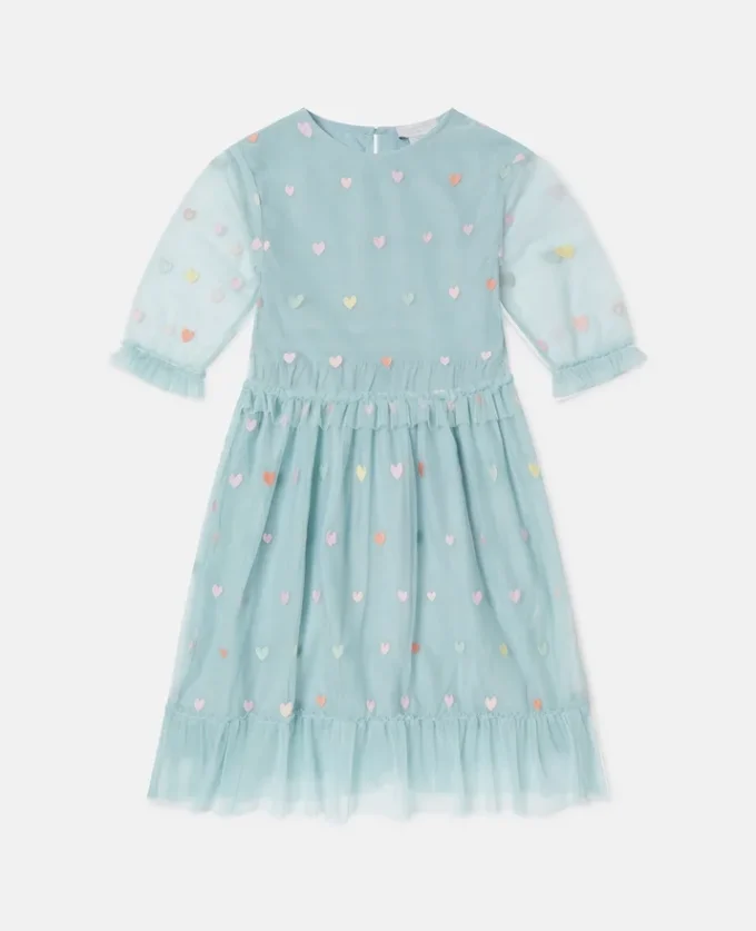 Heart Embroidered Long-Sleeve Dress Heart Embroidered Long-Sleeve Dress