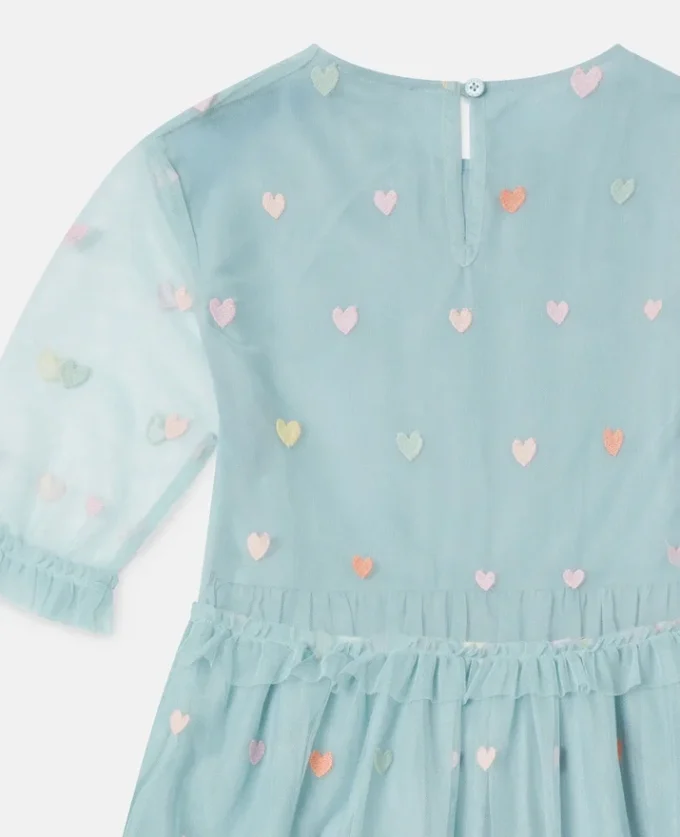 Heart Embroidered Long-Sleeve Dress Heart Embroidered Long-Sleeve Dress