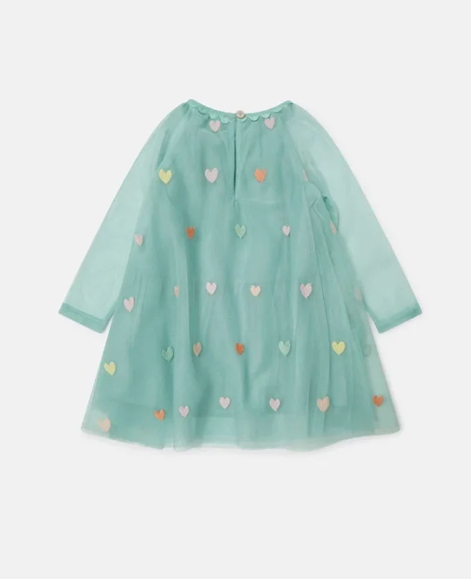 Heart Embroidered Long-Sleeve Dress Heart Embroidered Long-Sleeve Dress