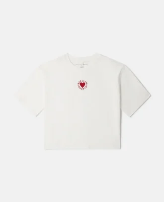 Heart Embroidered T-shirt Heart Embroidered T-shirt