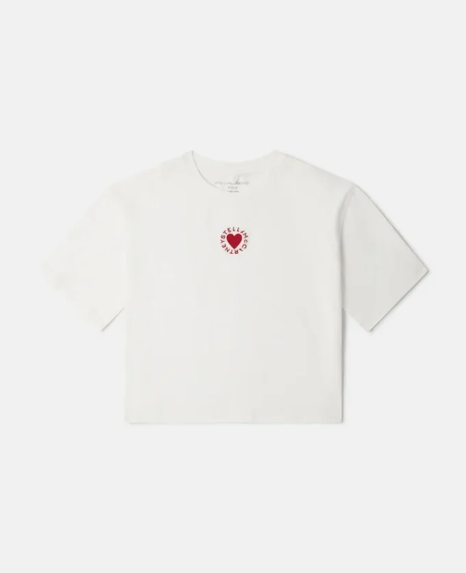 Heart Embroidered T-shirt Heart Embroidered T-shirt