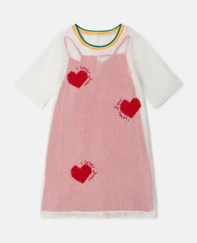 Heart Mesh T-shirt Dress Heart Mesh T-shirt Dress