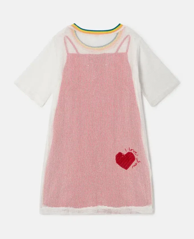 Heart Mesh T-shirt Dress Heart Mesh T-shirt Dress