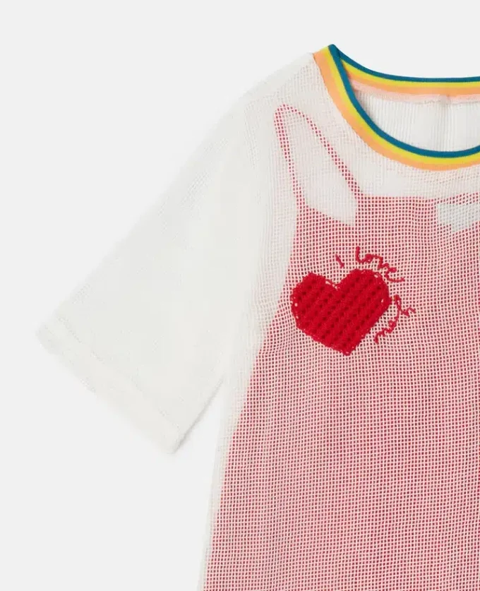 Heart Mesh T-shirt Dress Heart Mesh T-shirt Dress
