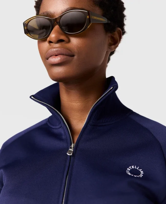 High-Neck Double Stripe Track Jacket High-Neck Double Stripe Track Jacket