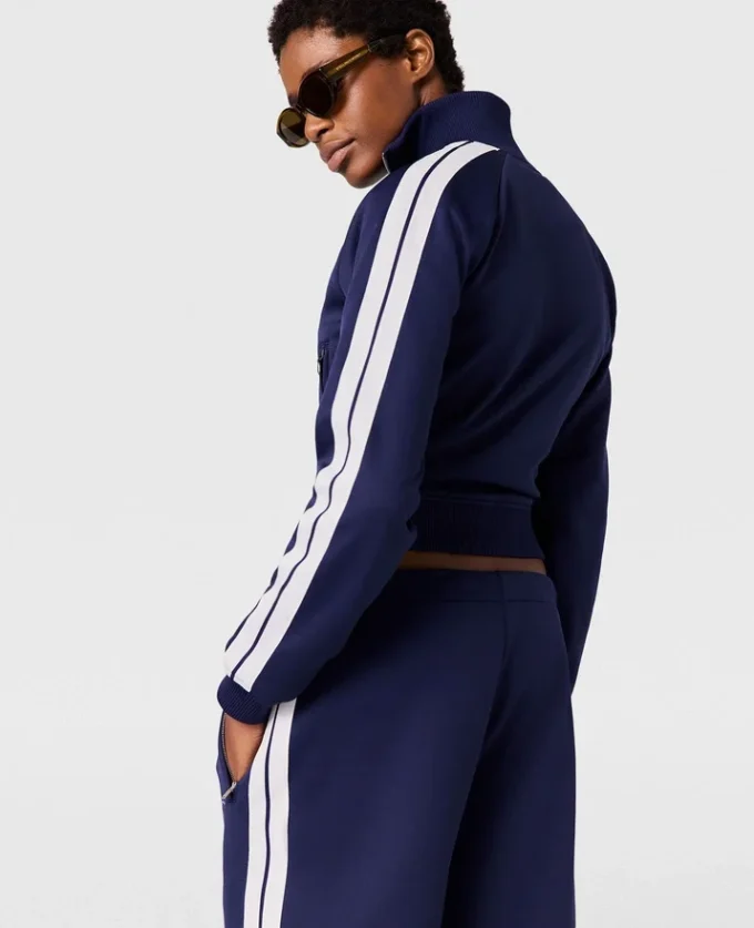 High-Neck Double Stripe Track Jacket High-Neck Double Stripe Track Jacket