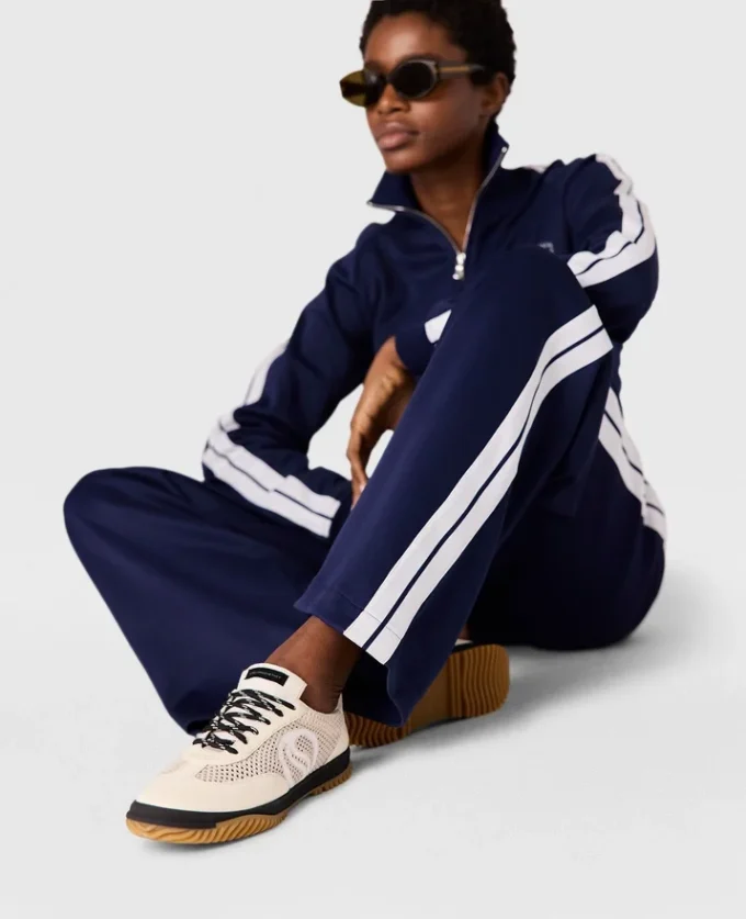 High-Neck Double Stripe Track Jacket High-Neck Double Stripe Track Jacket