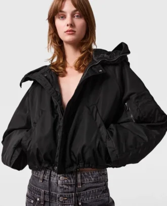 High-Neck Long-Sleeve Jacket