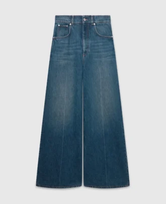 High-Rise Straight Leg Denim Jeans